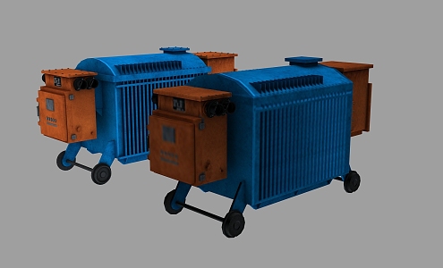 coal mine underground mobile substation 3d model