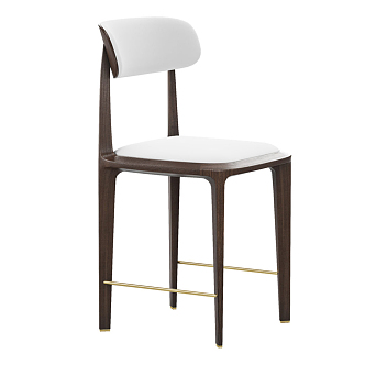 New Chinese Style Dining Chair Solid Wood Dining Chair 3d model