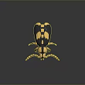 3D Insect Model With Yellow Black Spots Stripes Long Antennae And Legs