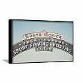 Santa Monica Yacht Harbor Sign Featuring Port Fishing Boating And Cafes