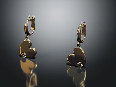 Light Luxury Earrings Drop Earrings Stud Earrings 3d model