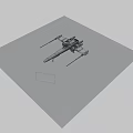 Star Wars Z95 Headhunter Fighter with Sci Fi Design Silver Blue Paint and Blender Model