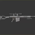 Modern Sniper Rifle With High Power Scope Metallic Body Tactical Design And Precision Components