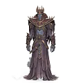 Dark Ancient Undead Lord with Crown Headpiece Ornate Armor Spiked Shoulders and Tattered Robe