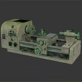 Industrial Metalworking Lathe Machine With Headstock Tool Rest Bed And Control Panel