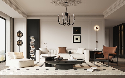 French Living Room 3d model