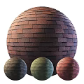 Spherical Shingle Roof Design with Different Color Shades Various Sizes in Architectural