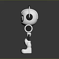 Industrial Robot Single Wheel Robot Double Wheel Robot Assistant Small Robot 3d model