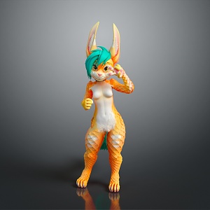 Modern Game Character Bunny Character Hare 3d model