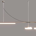 Modern Chandeliers with Circular Wave and Linear Shapes Contemporary Interior Lighting Fixtures