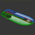 Red And White Striped Wakeboard With Carbon Fiber Texture And Logo Design