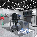 Spyder Clothing Store Interior With Mannequins Displayed Apparel And Digital Screen