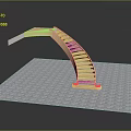 Elegant Modern Curved Wooden Staircase Design With Steps Handrail And Platform