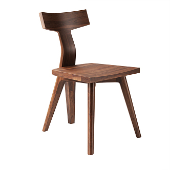 Modern Dining Chair Simple Casual Dining Chair 3d model