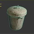 Handmade Woven Storage Basket With Lid For Organizing Items In Natural Design