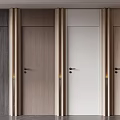 Hinged Doors In Wooden White And Gray Finishes For Modern Home Design