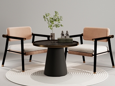 Modern Negotiation Table and Chair Modern Leisure Table and Chair Combination Coffee Table and Chair Reception Table and Chair Signing Table and Chair 3d model