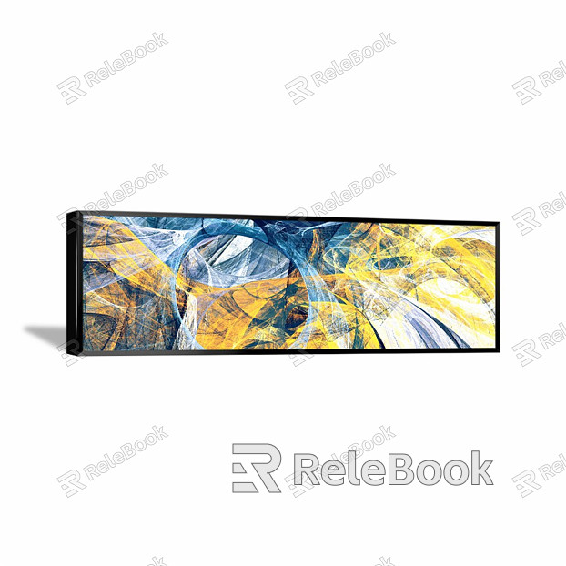 Modern abstract painting yellow bedroom abstract lines decorative painting model