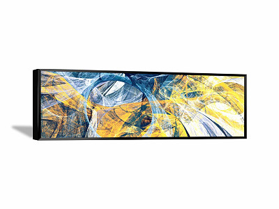 Modern abstract painting yellow bedroom abstract lines decorative painting model