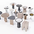 Modern Side Table Simple Round Tea Table 3d model