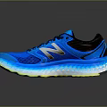 New Balance Blue Running Shoes With Mesh Upper Yellow Toe Cap Blue Midsole And Reflective Outsole