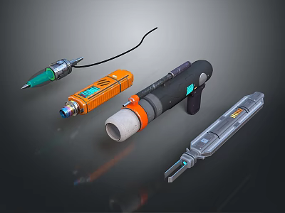 Modern Electric Hardware Tools With Colorful Designs And Multiple Functions 3d model
