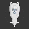 Futuristic Spacecraft With Aerodynamic Design Transparent Blue Canopy And Silver Gray Body