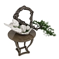 Modeling potted plant pine and cypress decoration rockery modeling banyan bonsai 3d model