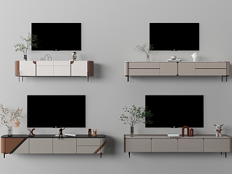 Modern TV Cabinet TV Background Cabinet 3d model