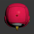 Cute Game And Movie Character Plush Toy With Pink Hat White Body And Yellow Feet