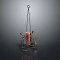 Decorative Wooden Furniture With Metal Chain And Bracket Structure For Interior Design