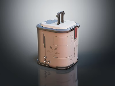 Pink Electric Pressure Cooker With Modern Design As Essential Kitchen Appliance 3d model