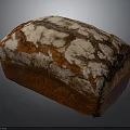 Homemade Rustic Bread With Crusty Top White Flour Dusting And Rich Brown Color