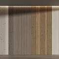 Modern Wooden Wainscoting With Vertical Stripes And Lighting