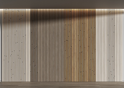 Wooden veneer wall panel wall veneer great wall panel 3d model