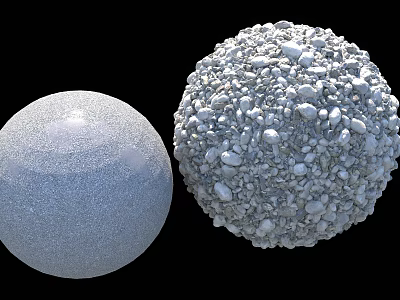 Natural Stone and Wood Spheres with Smooth and Rough Textured Surfaces 3d model