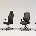 Different Design Office Chairs With High Back Mesh Leather And Swivel Wheels Base
