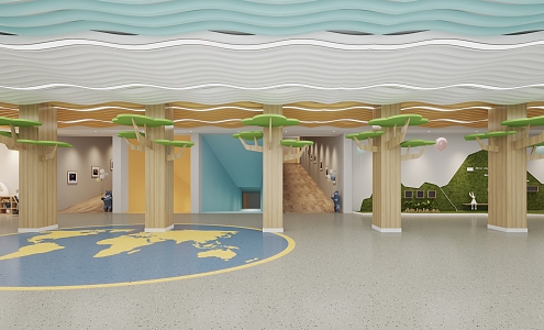 Modern Kindergarten Hall 3d model