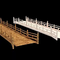 Ancient Architectural Bridges With Wooden And White Railings Traditional Design
