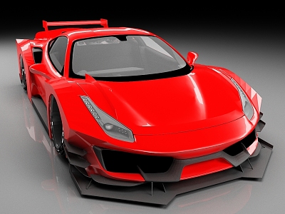 Ferrari 488 Pista Car Luxury Car Racing sports car model