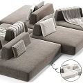 Modern Modular Combination Multiplayer Sofa Sitting Multiplayer Sofa 3d model