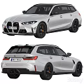 Silver Wagon Cars With Sporty Design And Details