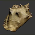 Natural Stone And Wooden Decorative Piece With Textured Surface And Crafted Details