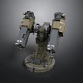 Mechanical Heavy Duty Weapon With Dual Barrels And Stable Base Stand Design