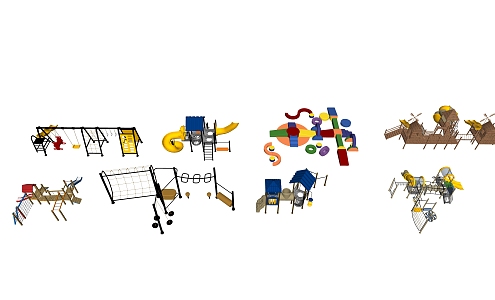 Children's play equipment Modern play equipment 3d model