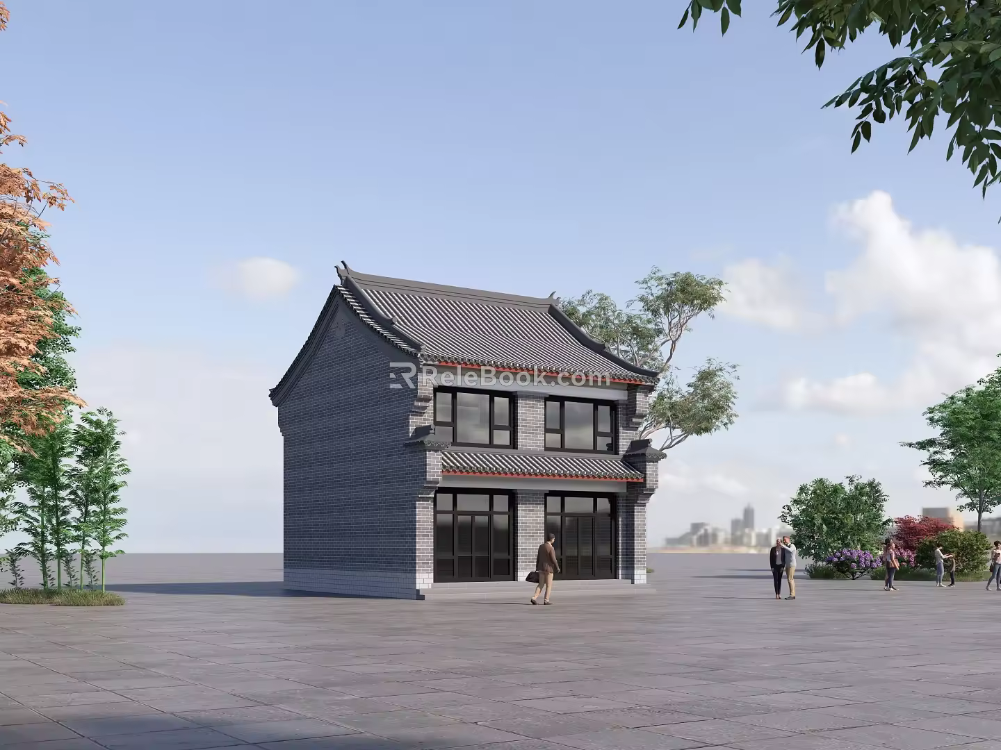 Chinese-style Ancient Building Shops 3d model