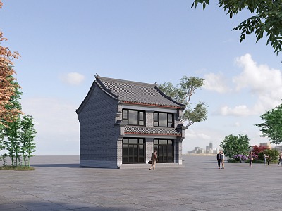 Chinese-style Ancient Building Shops 3d model