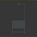 Gray Office Desk With Perforated Back Panel Shelf And Drawers Storage Compartment