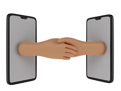 Bluetooth Wireless Headphones Speakers Seamlessly Connecting Two Smartphones With Handshake Gesture 3d model