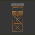 Tower defense sentry tower air defense watchtower observatory tower loft 3d model